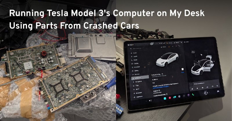 极客硬核复活：特斯拉Model 3车载电脑在桌面上成功“开机”配图