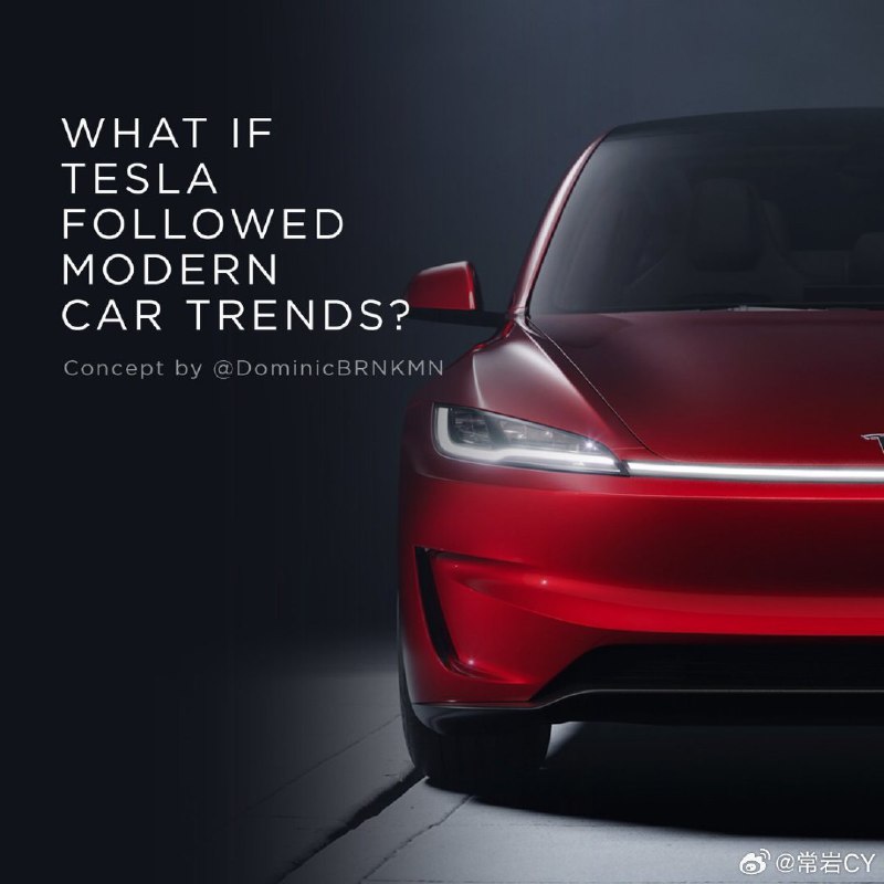 一些 Model 3 前脸概念设计，有你喜欢的吗？配图