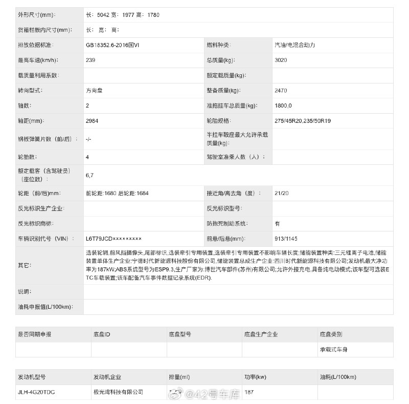领克 09 EM-P 登录工信部。配图