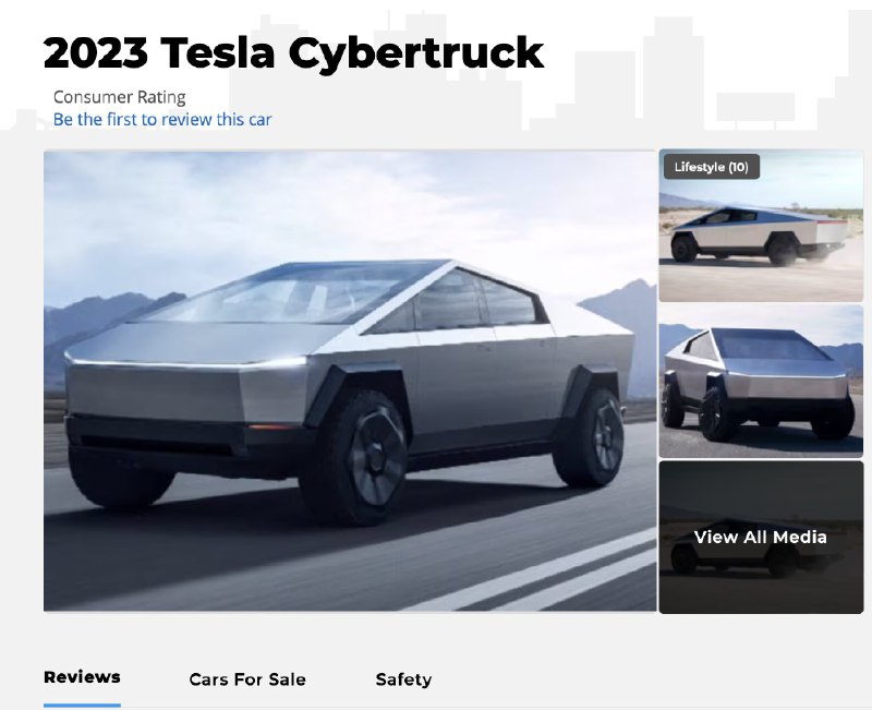 Kelley Blue Book predicts the Cybertruck will start at $50k to compete with the Ford F-150 Lightning.配图