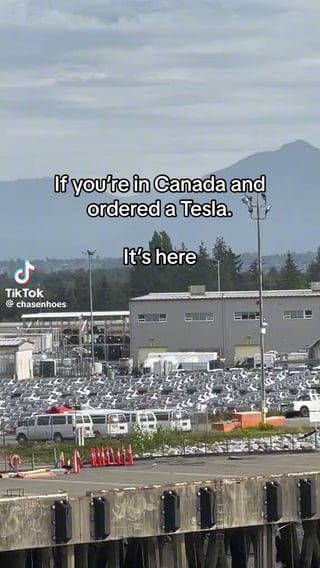 HUGE amount of Teslas have arrived at Port in Vancouver配图