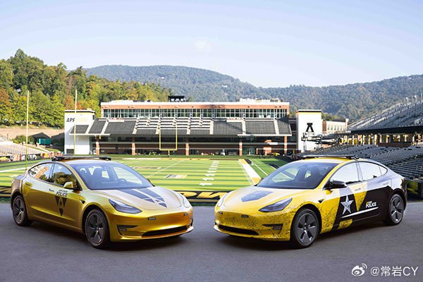 巴拉契亚州立大学警察局在其巡逻车车队中添加了两辆特斯拉 Model 3。配图