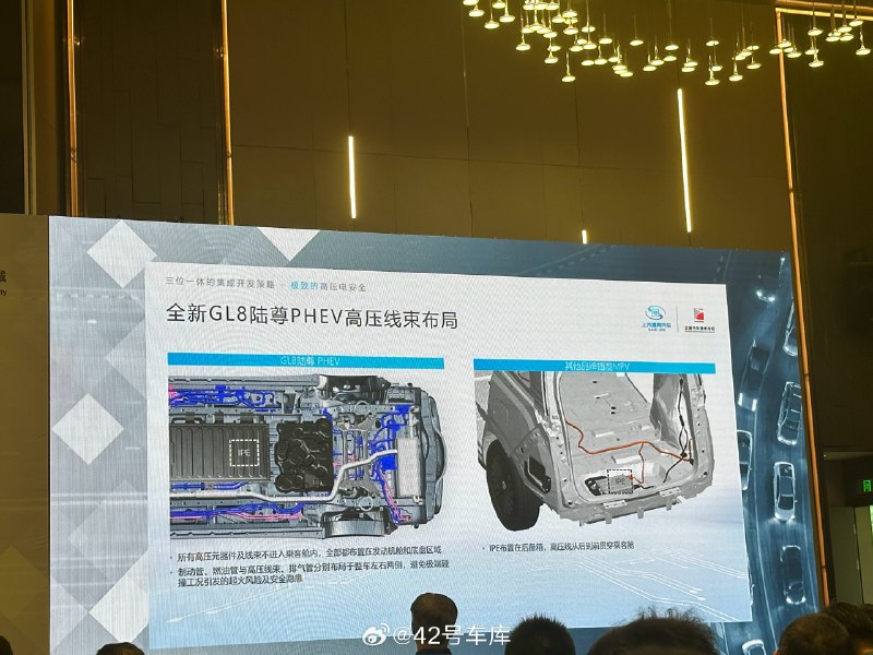 全新 GL8 陆尊 PHEV 高压线束布局：配图