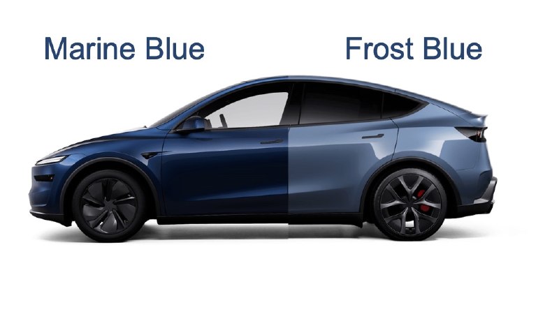 特斯拉为 Model 3/Y 推出两款新蓝色漆色，加拿大仅一款配图