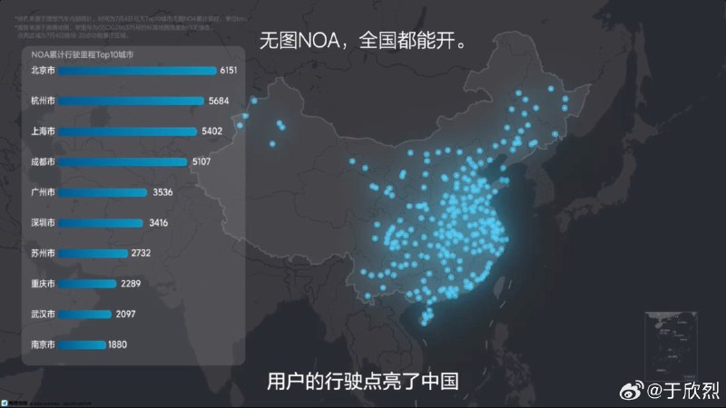 理想官宣：无图 NOA 全国都能开。配图
