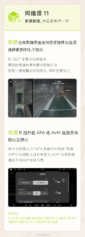 阿維塔 11 & 12 雙車年中升級最新版本 AVATR OS 3.3.2。配圖