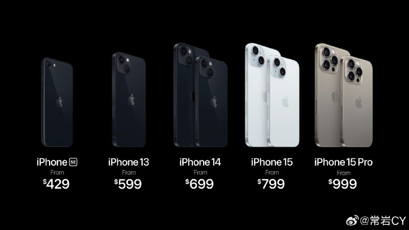 钛金属边框的使用，让iPhone 15 Pro成为有史以来最轻的Pro系列。配图
