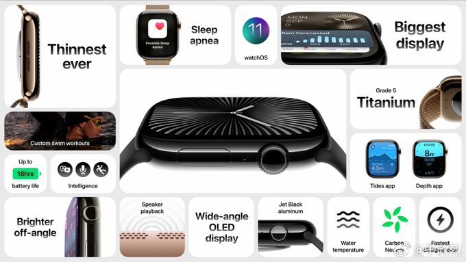 我期待的是 Apple Watch X，给我的却是 Apple Watch S10。配图