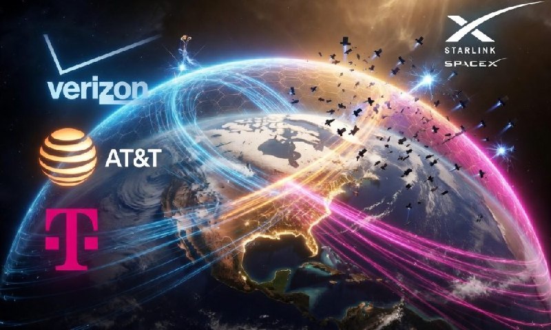 SpaceX 迫使美国三大电信运营商首次联手配图