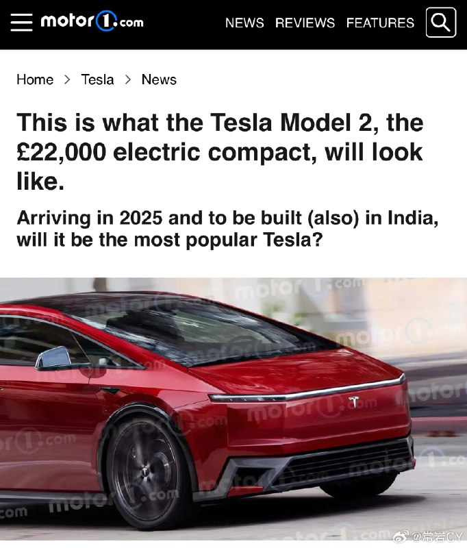 看看最新特斯拉Model 2的虚拟设计图。配图