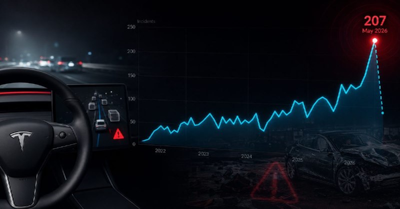 特斯拉报告单月 Autopilot/FSD 事故 207 起创纪录配图