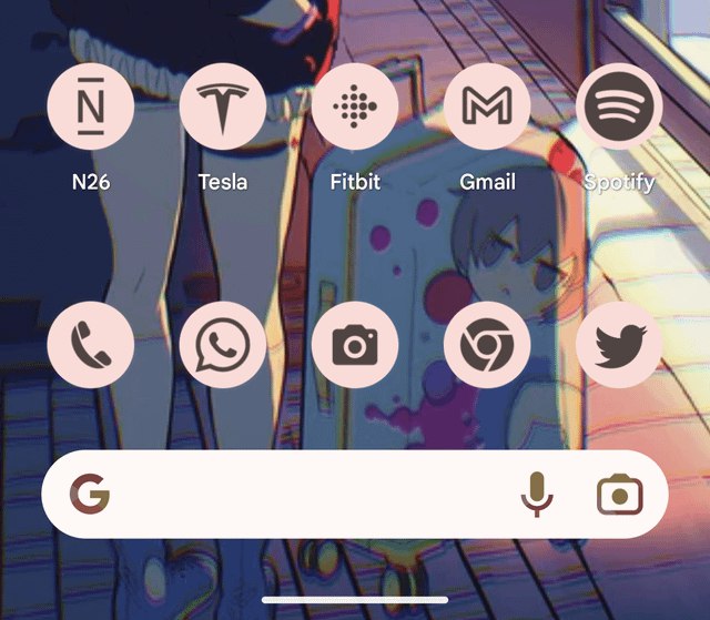 Tesla Android App (4.23.0) now supports themed icons配图