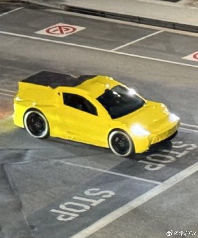 疑似特斯拉 Robotaxi 原型車的偽裝車出現，這也太萌了。配圖