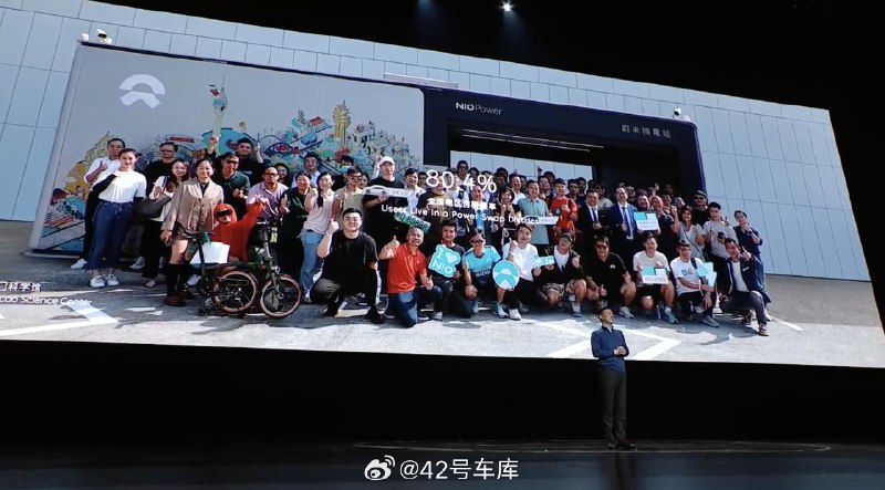 蔚来换电站今年已经超过 1,000 座，今天又多了 4 座。配图