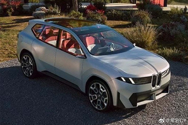 BMW Neue Klasse X 概念车已被泄露，拥有大胆的比例和发光格栅。配图
