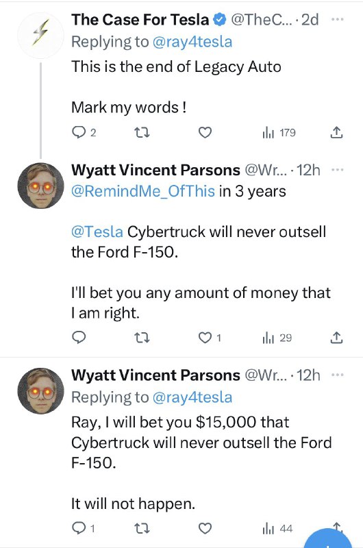 Re There is no specific timeline for the bet and he even doubles down on his claim & is willing to bet any amount for the outcome in 3 years. Does that mean infinite amount?😂😂😂 https://t.co/jKwynxJiCN配图