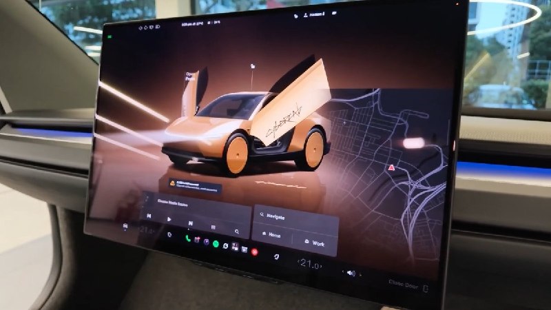 澳洲展出 Cybercab 曝光消费端车机界面配图