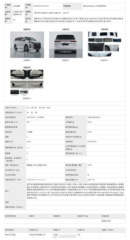 王朝网新 IP，比亚迪夏登录工信部了。配图