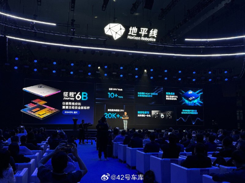 征程 6 系列 6 款芯片，共享了一套硬件架構，統一的工具鏈，還有統一軟件棧，也就是説只用開發一次，餘凱先介紹了其中四款分別是征程 6B/E/M/P。配圖