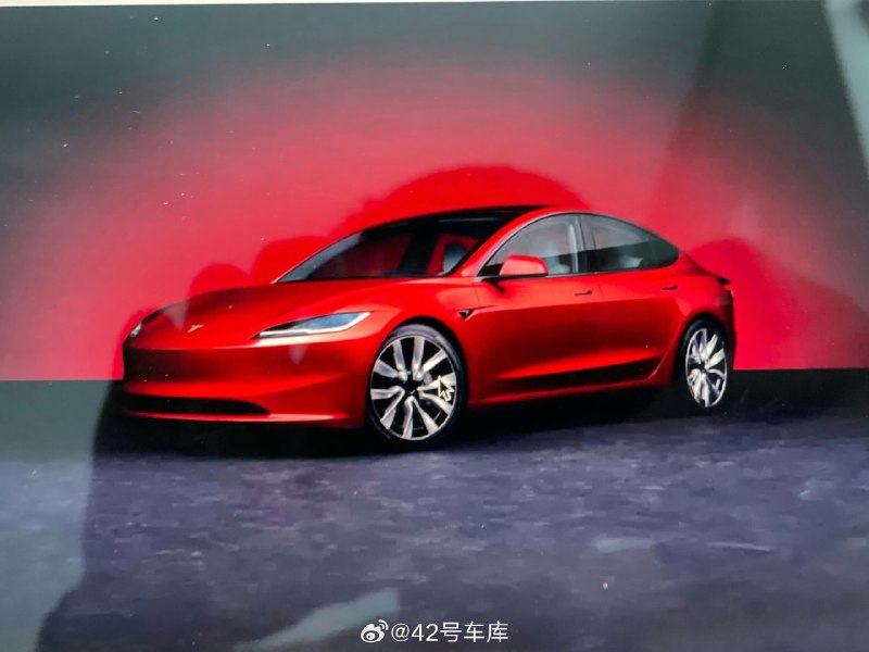 改款 Model 3 提前曝光配图