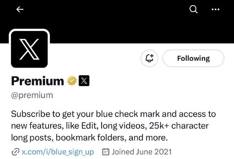 RIP Twitter Blue.配图
