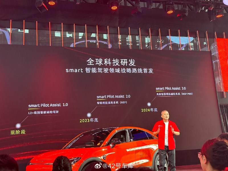 smart 到明年年底的智駕發展戰略。配圖