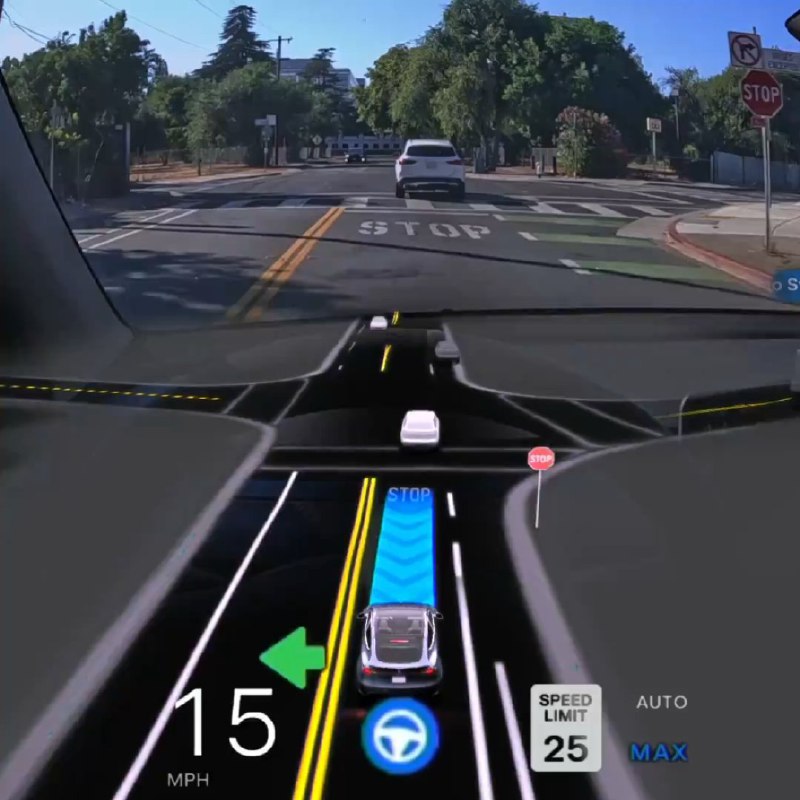 當對象司機出現判斷變化的時候，FSD V12.4.3 的反應速度已經非常接近人了。 常巖CY的微博視頻配圖