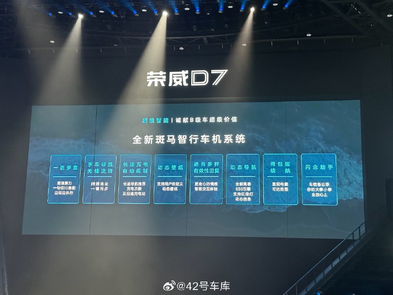 荣威 D7 的智能座舱和智驾能力。配图