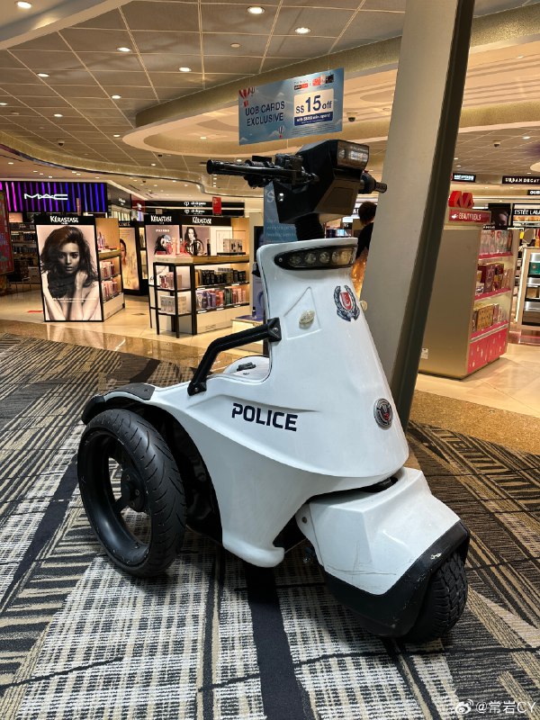 见到了史上最威猛的电动警车[doge]新加坡·新加坡樟宜国际机场(Changi Airport)配图
