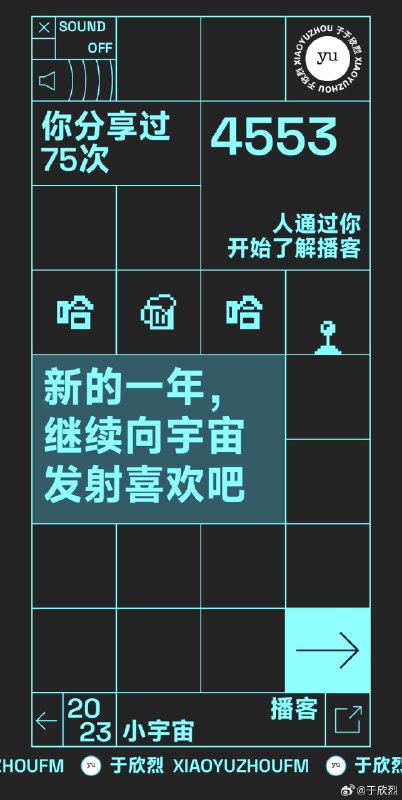 这是我的小宇宙 2023 年度总结中最喜欢的一页。配图