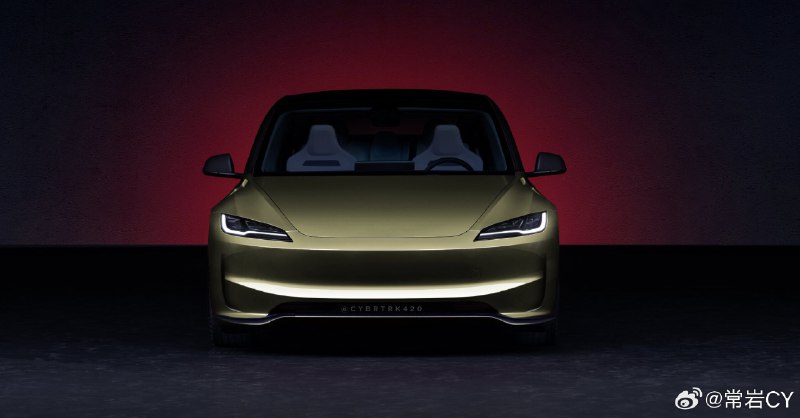 海外网友Dominic对于Model 3 Performance的前脸设计渲染图。配图