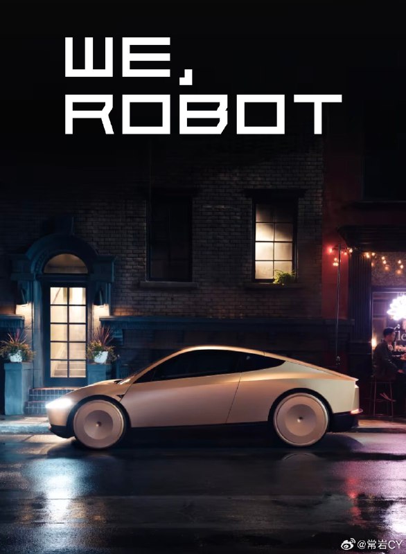 马斯克又发出了一张 CyberCab 的海报。配图