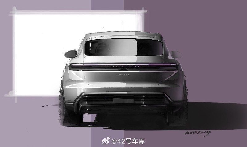 保时捷 Macan 纯电版的预告图来了，有外观，也有内饰。配图