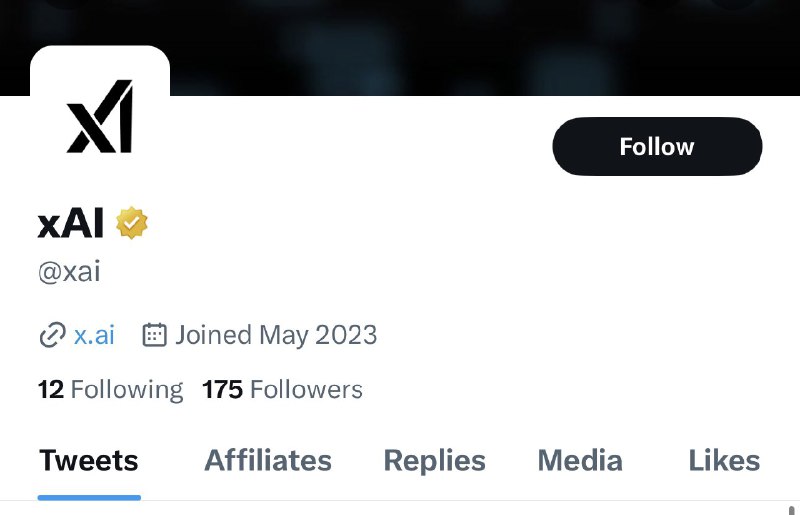 NEWS: Elon Musk/Twitter have created a new account: @xai配圖