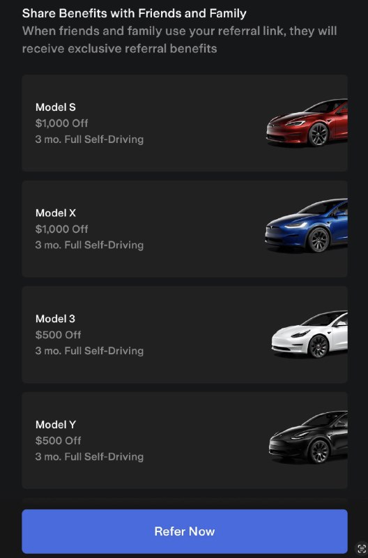Tesla has also removed FSD and enhanced autopilot as referral awards in the US and Canada. Not surprised as you now get up to 5x more credits for a single referral than you did before. https://twitter.com/i/web/status/1677142446264786946配图