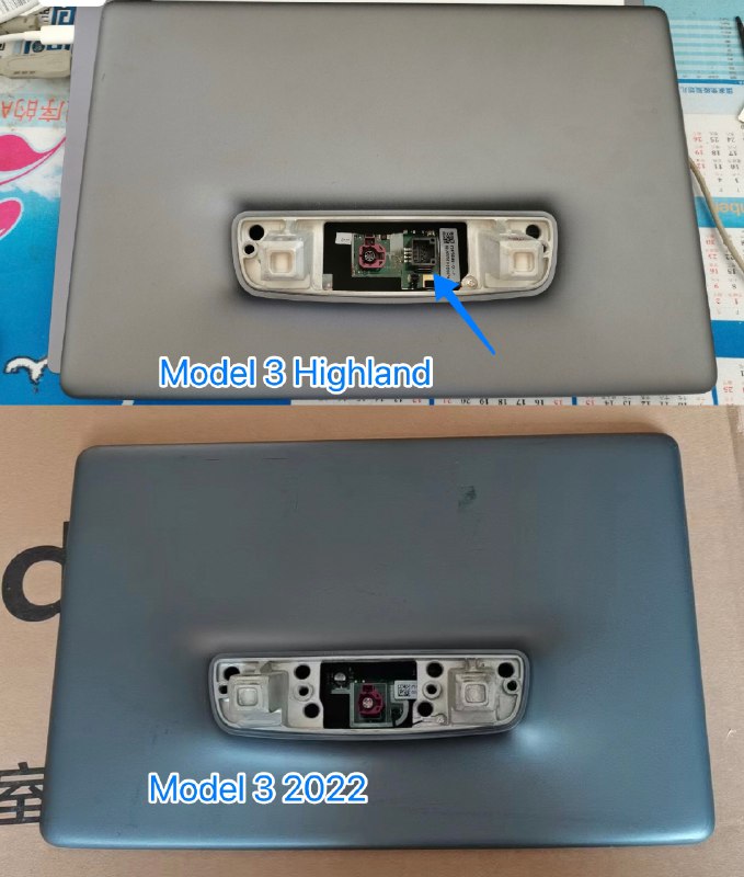 不知道Model 3 Highland 的屏幕分辨率提高了多少，但它肯定是没法直接给老款安装的，因为它还多了个接口。配图