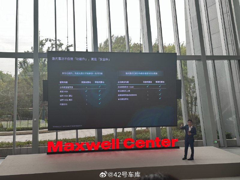 禾赛 CEO 李一帆表示激光雷达不仅是功能件，更是安全件，因为激光雷达在更多场景可以显著提升安全性能。配图